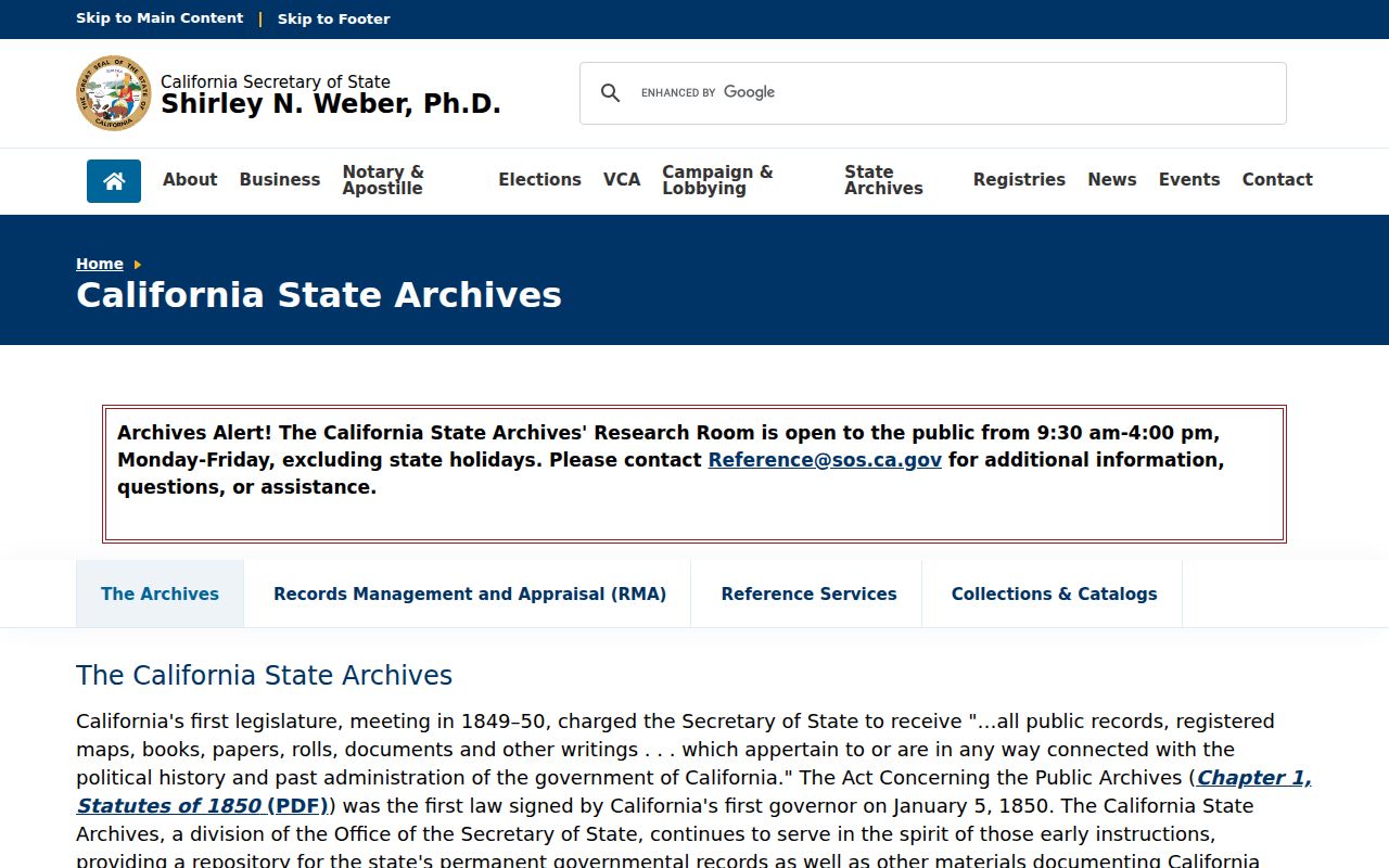 Fountain Valley city directory research at the California State Archives