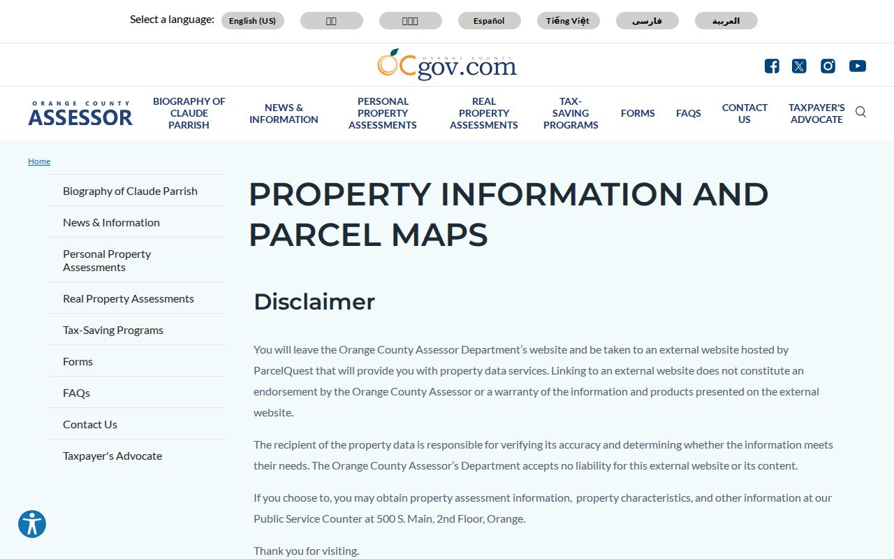 Fountain Valley residents directory Assessor property search