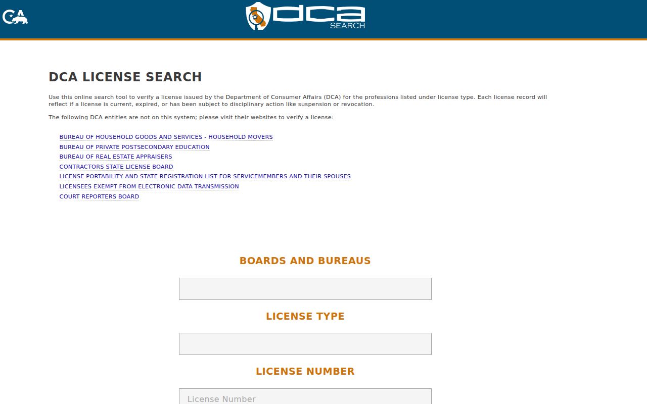 Fountain Valley residents directory professional license search